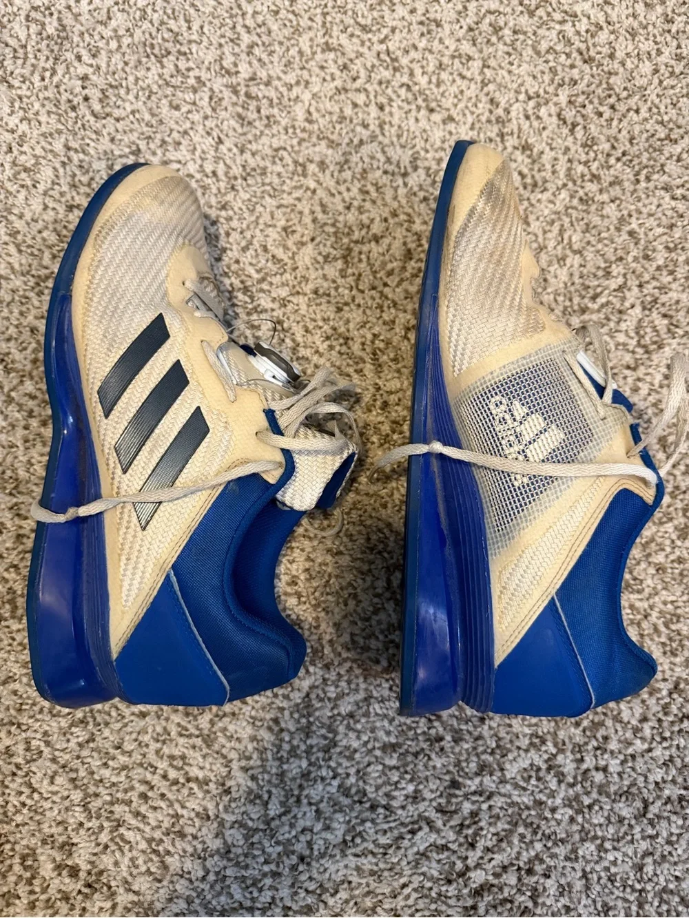 adidas Athletic Shoes in White and Blue